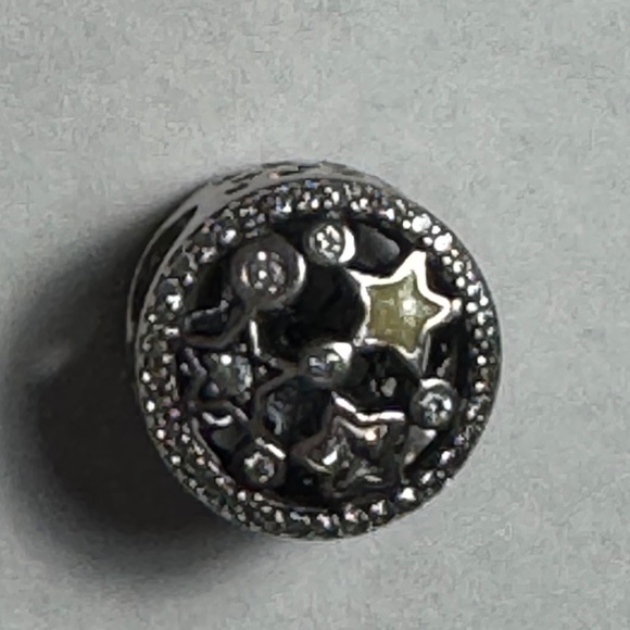 Pandora Charm Set – 4 Authentic Charms | Dog, House, Sparkling Floral & Stars - Picture 3 of 10